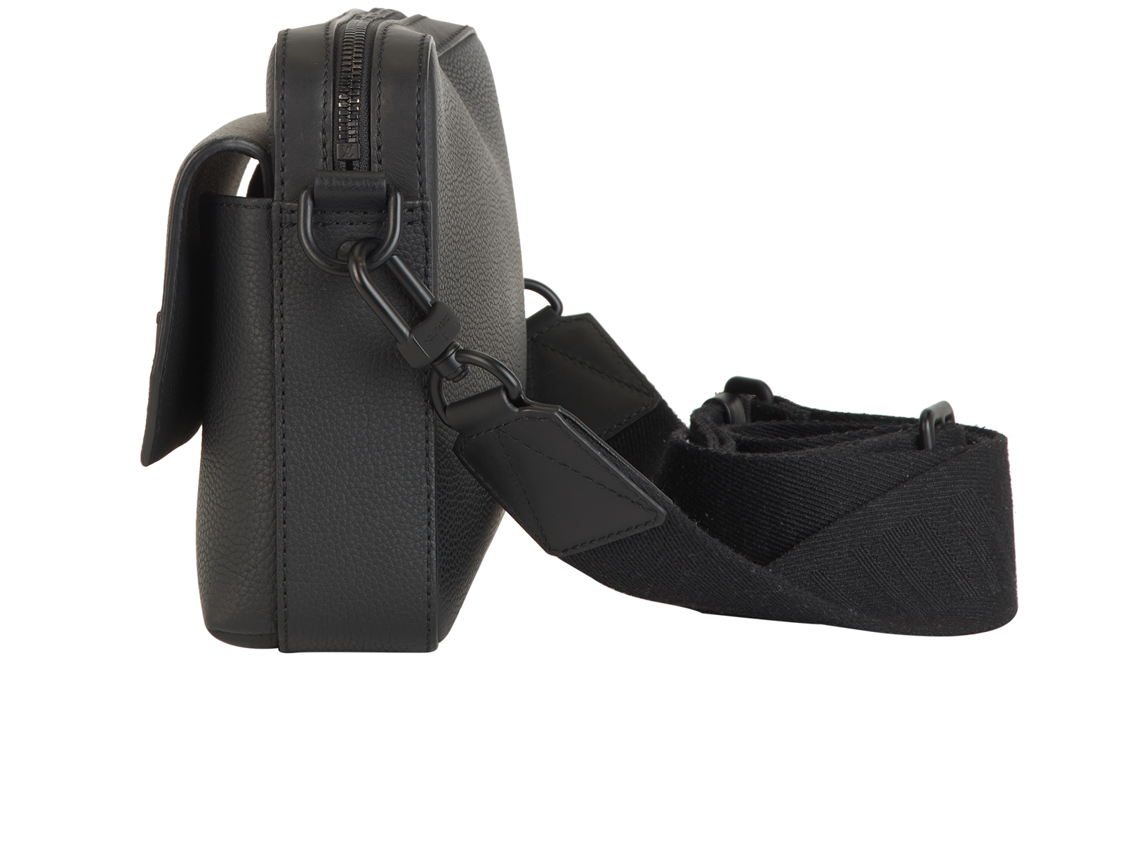 Fastline Messenger Bag, &pound;1,500, Handbags, Black, Leather, Side view